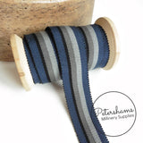 25mm No.5 Traditional Stripe Millinery Petersham Hat Ribbon - 1m