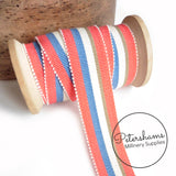 25mm No.5 Traditional Stripe Millinery Petersham Hat Ribbon - 1m