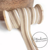 25mm No.5 Traditional Stripe Millinery Petersham Hat Ribbon - 1m