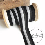 25mm No.5 Traditional Stripe Millinery Petersham Hat Ribbon - 1m