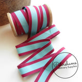 Vintage 25mm Wide Striped Grosgrain Ribbon - 1m