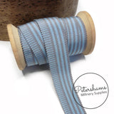 25mm No.5 Irregular Stripe Millinery Petersham Hat Ribbon - 1m