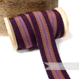 25mm No.5 'Zipper' Cotton Millinery Petersham Hat Ribbon - 1m