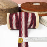 25mm No.5 'Zipper' Cotton Millinery Petersham Hat Ribbon - 1m