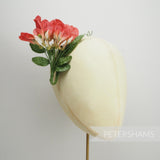 'Lara' Vintage Sweet Pea Silk Flower Millinery Hat Mount