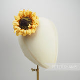 'Tonya' Silk Sunflower Millinery Flower Hat Mount