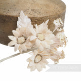 'Lois' Vintage Daisy & Forget-Me-Nots Flower Velvet Millinery Hat Mount