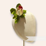 'Delia' Two-tone Velvet Rosebud Millinery Hat Mount