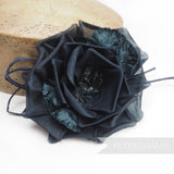 'Reece' 13cm Silk & Velvet Millinery Flower Hat Mount