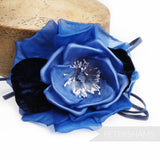 'Reece' 13cm Silk & Velvet Millinery Flower Hat Mount