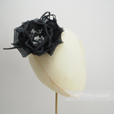 'Reece' 13cm Silk & Velvet Millinery Flower Hat Mount