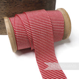 30mm 'Fine Stripe' Cotton Millinery Petersham Hat Ribbon - 1m