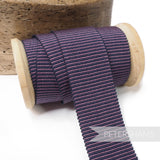 30mm 'Fine Stripe' Cotton Millinery Petersham Hat Ribbon - 1m