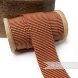 30mm 'Fine Stripe' Cotton Millinery Petersham Hat Ribbon - 1m