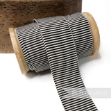 30mm 'Fine Stripe' Cotton Millinery Petersham Hat Ribbon - 1m