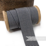 30mm 'Fine Stripe' Cotton Millinery Petersham Hat Ribbon - 1m