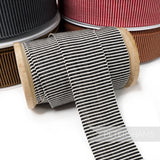 30mm 'Fine Stripe' Cotton Millinery Petersham Hat Ribbon - 1m