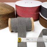 30mm 'Fine Stripe' Cotton Millinery Petersham Hat Ribbon - 1m