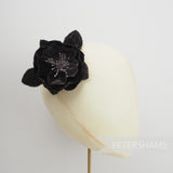 'Alice' Vintage Velvet Millinery Flower Hat Mount