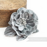 'Alice' Vintage Velvet Millinery Flower Hat Mount