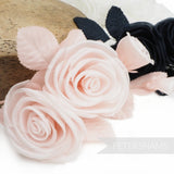 'Kathleen' Silk Triple Blossom Millinery Flower Hat Mount