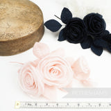 'Kathleen' Silk Triple Blossom Millinery Flower Hat Mount