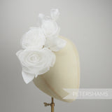 'Kathleen' Silk Triple Blossom Millinery Flower Hat Mount