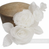 'Kathleen' Silk Triple Blossom Millinery Flower Hat Mount