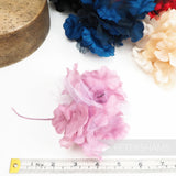 'Stacey' Silk and Organza Hydrangea Millinery Flower Hat Mount