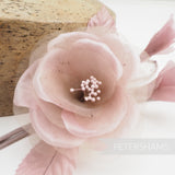 'Cynthia' Silk and Organza Flower Blossom Millinery Hat Mount