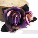 'Darlene' Velvet, Silk and Organza Double Millinery Flower Mount