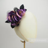 'Darlene' Velvet, Silk and Organza Double Millinery Flower Mount