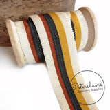 35mm Traditional Stripe Millinery Petersham Hat Ribbon - 1m