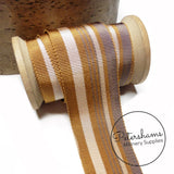 40mm Mixed Stripe Millinery Petersham Hat Ribbon - 1m