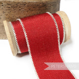 45mm Looped Linen Edge Millinery Petersham Hat Ribbon - 1m