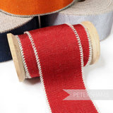 45mm Looped Linen Edge Millinery Petersham Hat Ribbon - 1m