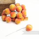 'Leonard' Small Vintage German Wired Peaches - 18 stems