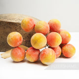 'Leonard' Small Vintage German Wired Peaches - 18 stems