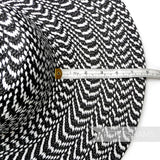 Hypnotic Black & White Polybraid Capeline Hat Body - 13"