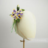 'Brenda' Vintage Velvet Pansy Wired Millinery Flower Bunch