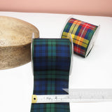 75mm Vintage Berisfords Scottish Tartan Woven Edge Ribbon