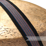 25mm No.5 Multicolour Threaded Stripe Millinery Petersham Hat Ribbon - 1m