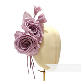 'Annalise' Large Silk Double Rose Millinery Flower Hat Mount