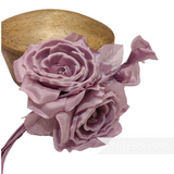 'Annalise' Large Silk Double Rose Millinery Flower Hat Mount