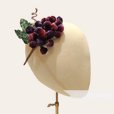 'Calista' Velvet Grape Bunch Millinery Hat Mount