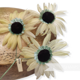 'Himari' Vintage 1950/60s Wired Japanese Daisy Flowers - 3 stems