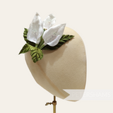 'Marlene' Velvet Calla Lily with Beaded Centre Millinery Mount