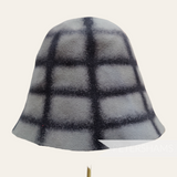 Basketweave Printed Velour Fur Felt Cone Hood Hat Body