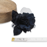 'Natalie' Velvet and Organza 10cm Rose Flower Mount