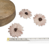 'Lucia' Vintage 1950's Double Layered 8cm Silk Daisy Heads - Set of 3